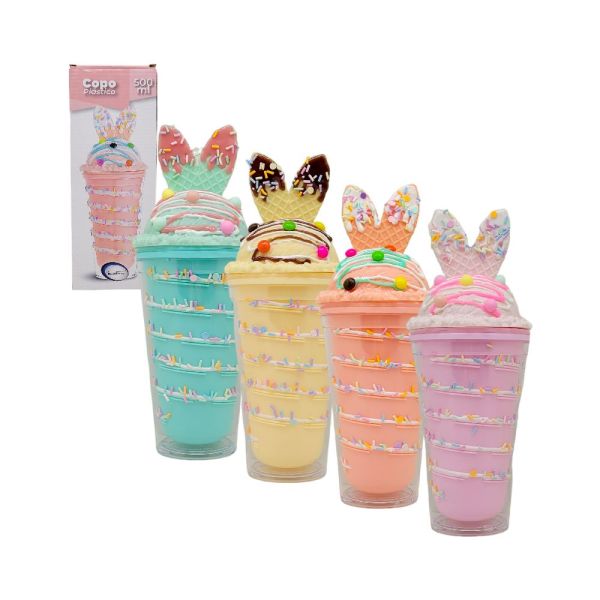Copo Milkshake Bunny | Pêssego