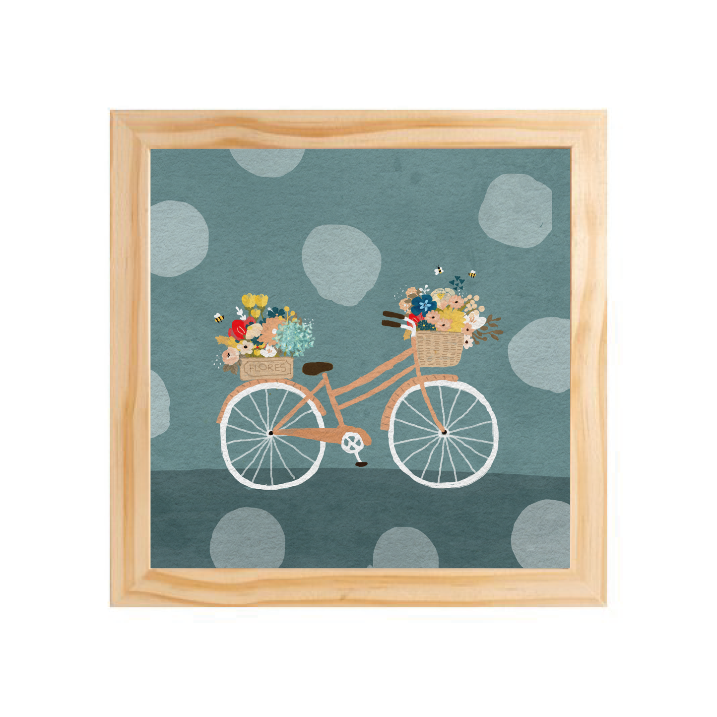 Quadro com moldura Pinus | Bici