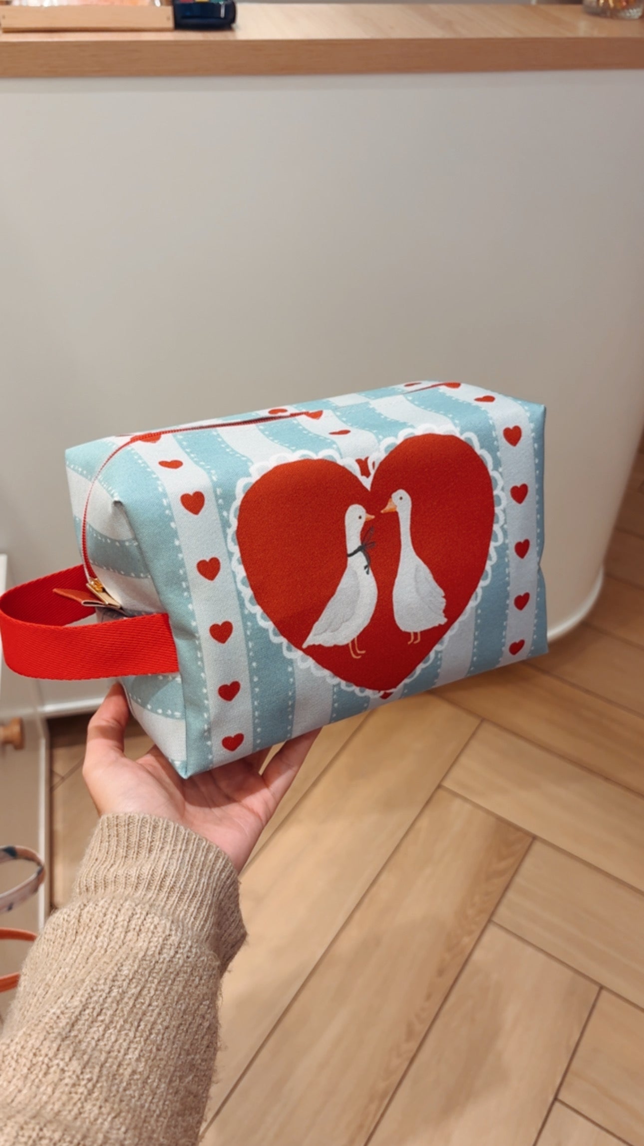 MAXI Nécessaire Vintage LoveBirds | COLEÇÃO DIA DOS NAMORADOS