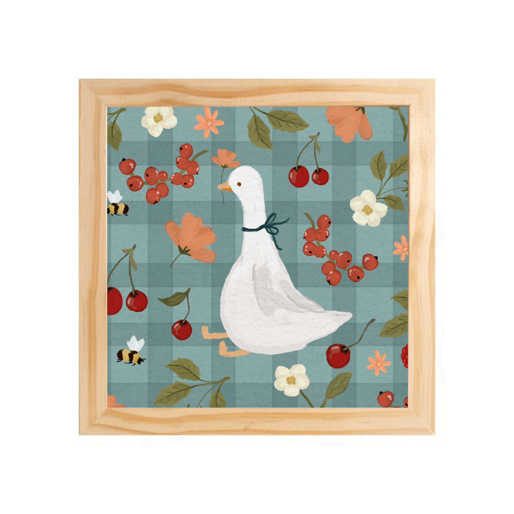 Quadro com moldura Pinus | Passeio dos Gansos