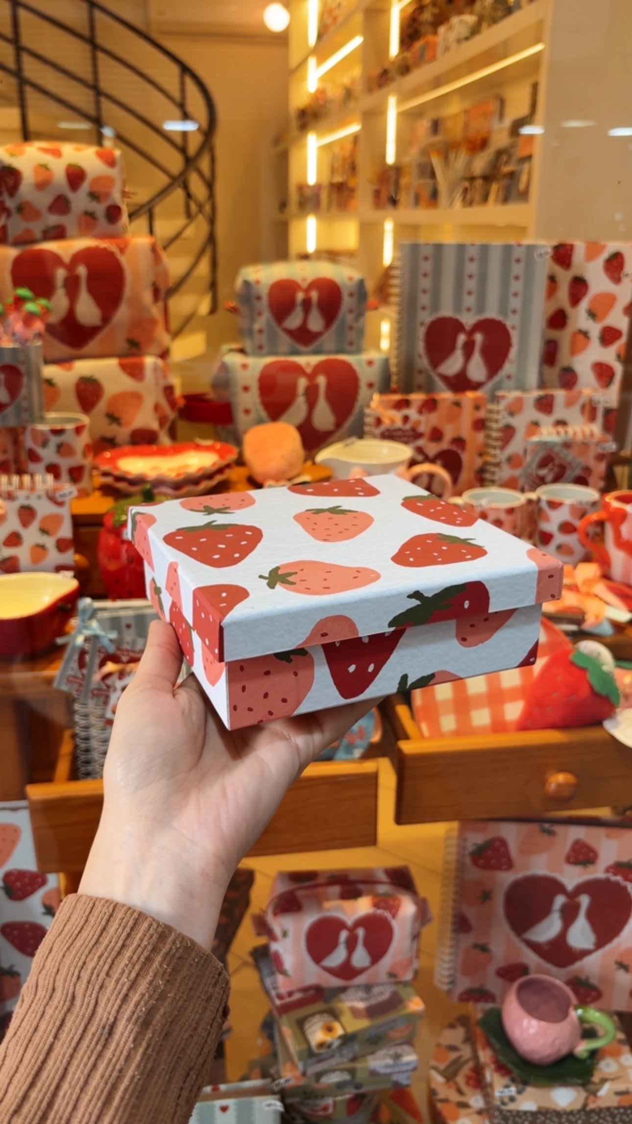 Caixa Quadrada Mini | Strawberry SheetHeart COLEÇÃO DIA DOS NAMORADOS