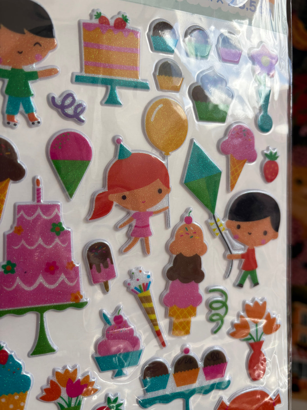 Cartela de Adesivos | Birthday