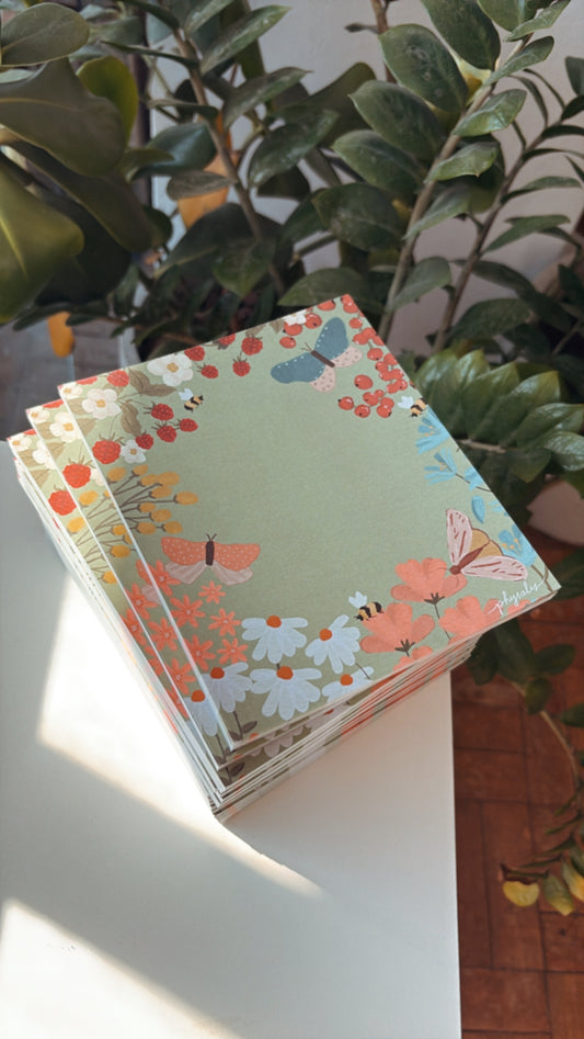 Bloco Papel de Carta | Jardim das Borboletas
