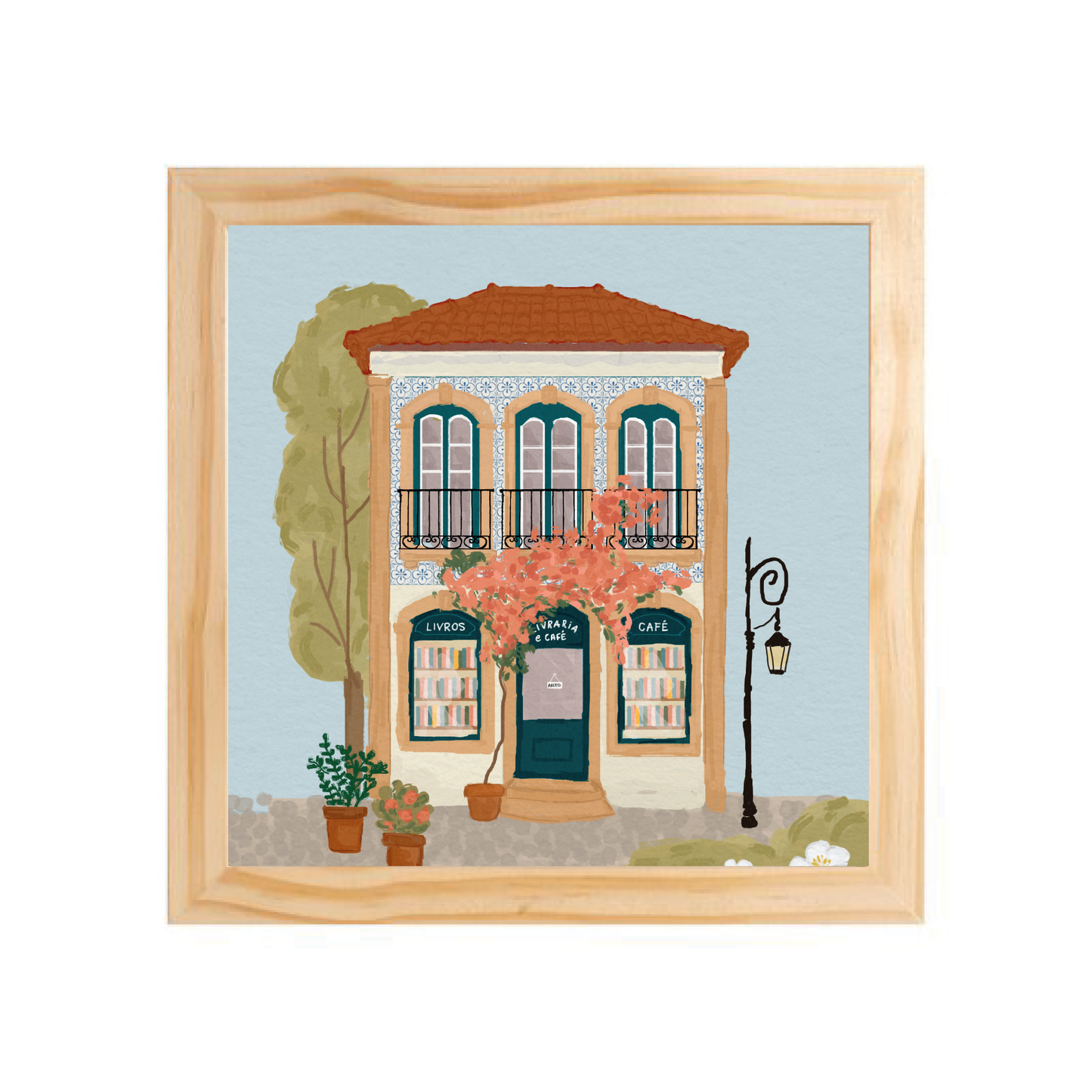 Quadro com moldura Pinus | Livraria Portuguesa
