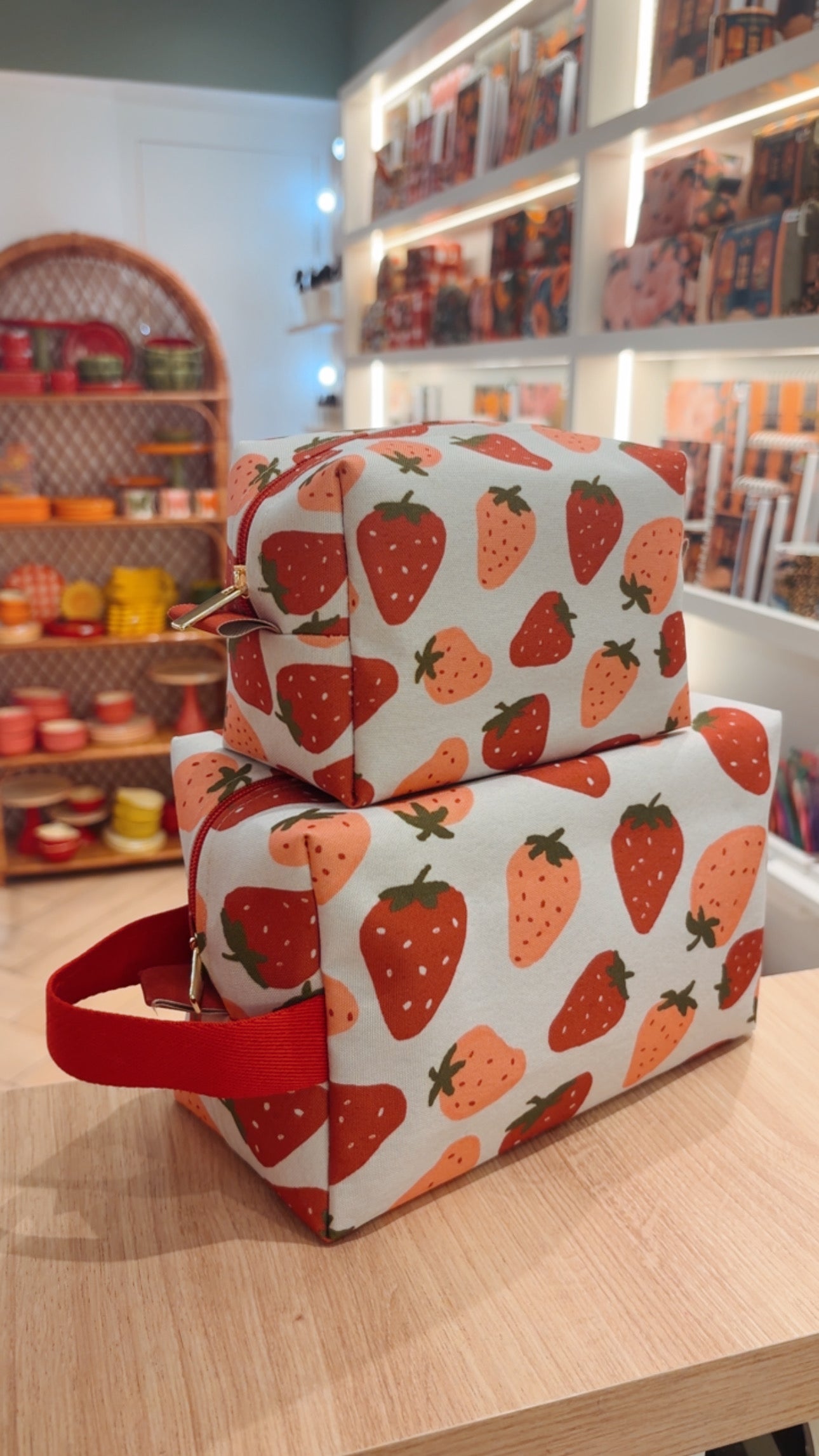 Conjunto Estojo + MAXI Nécessaire Strawberry SweetHeart| COLEÇÃO DIA DOS NAMORADOS