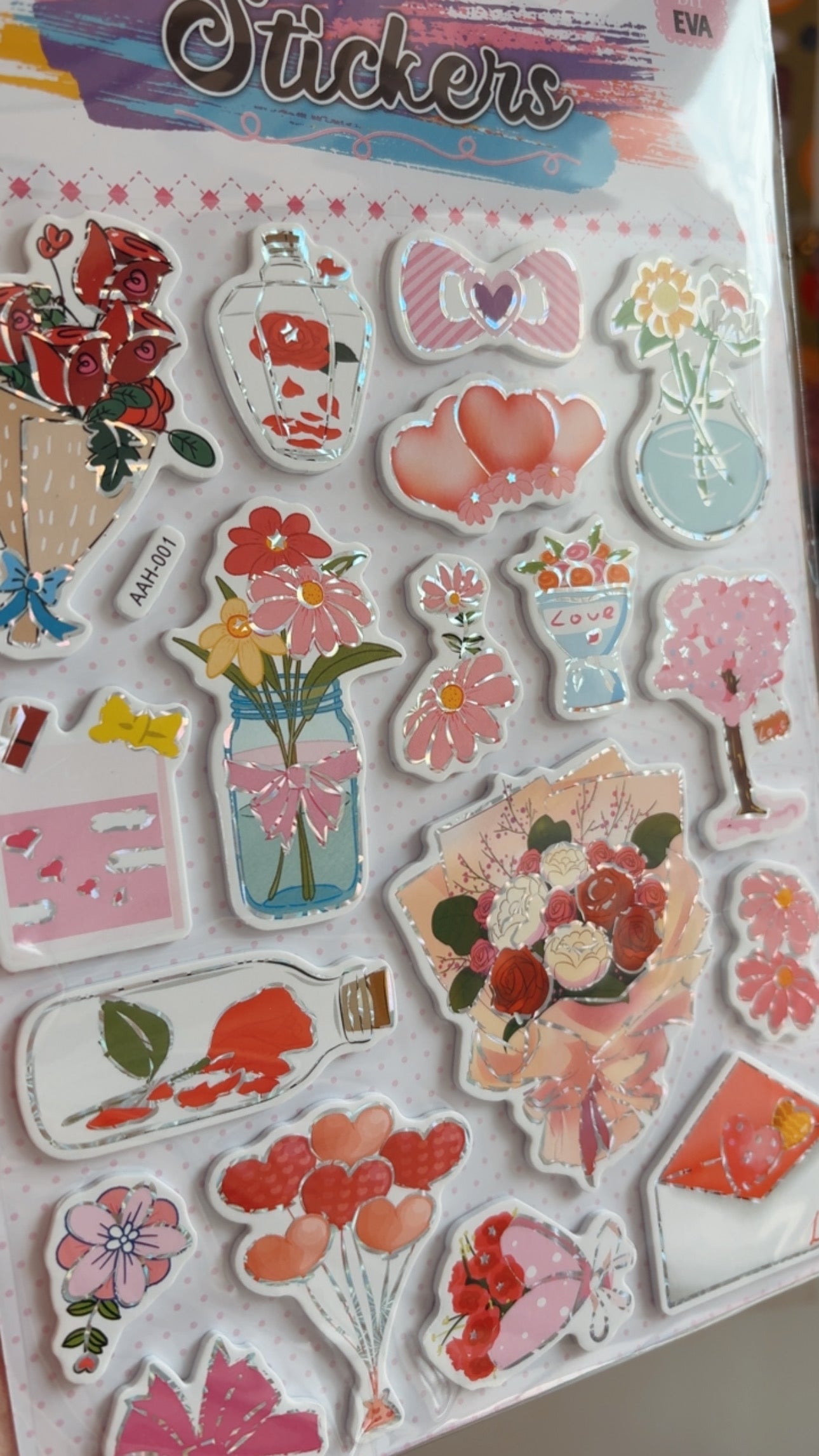 Cartela de Adesivos | Love Flower