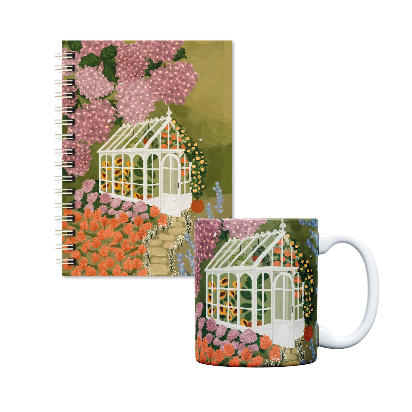 KIT Caderno A5 e caneca | Refúgio Botânico