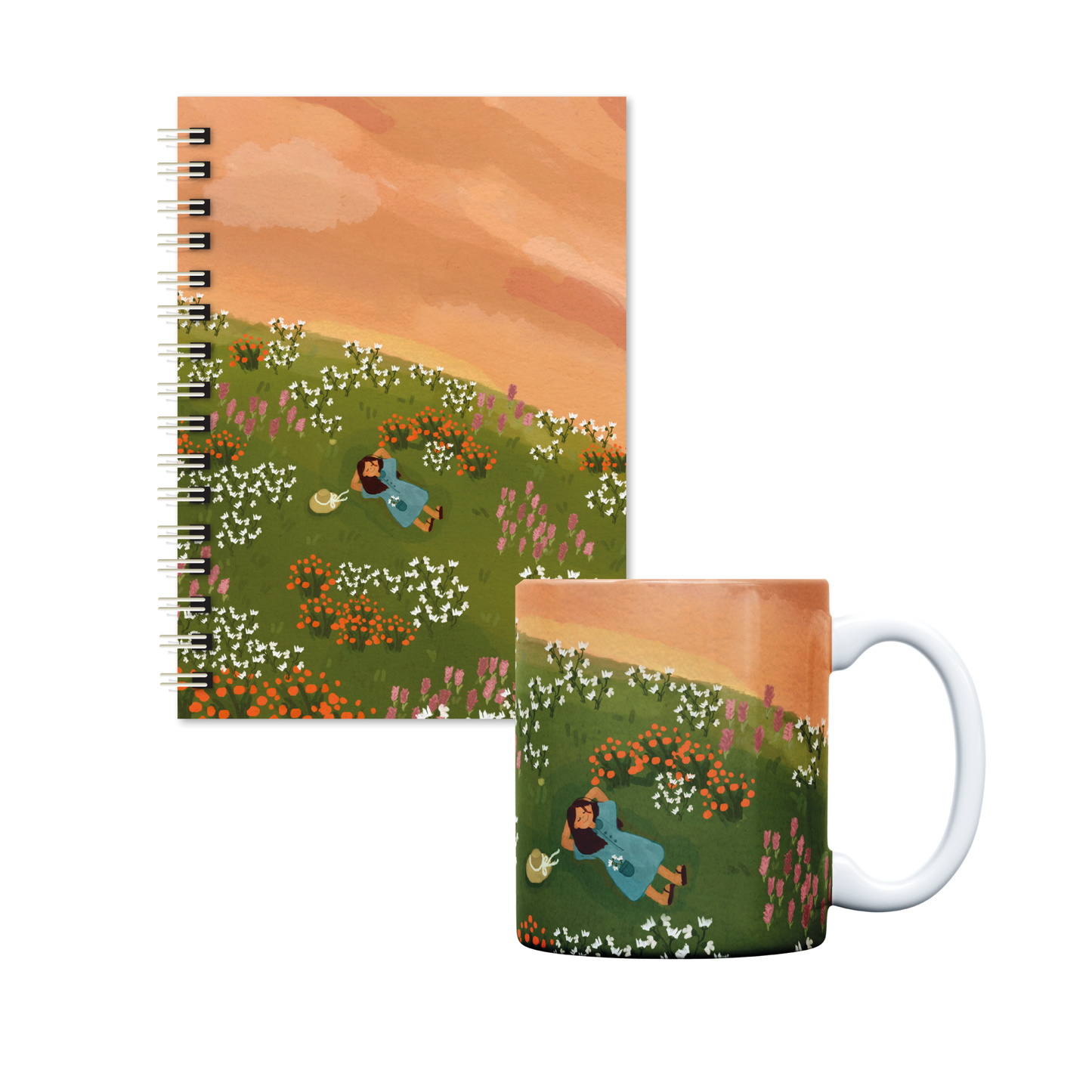 KIT Caderno A5 e caneca | Fim de Tarde