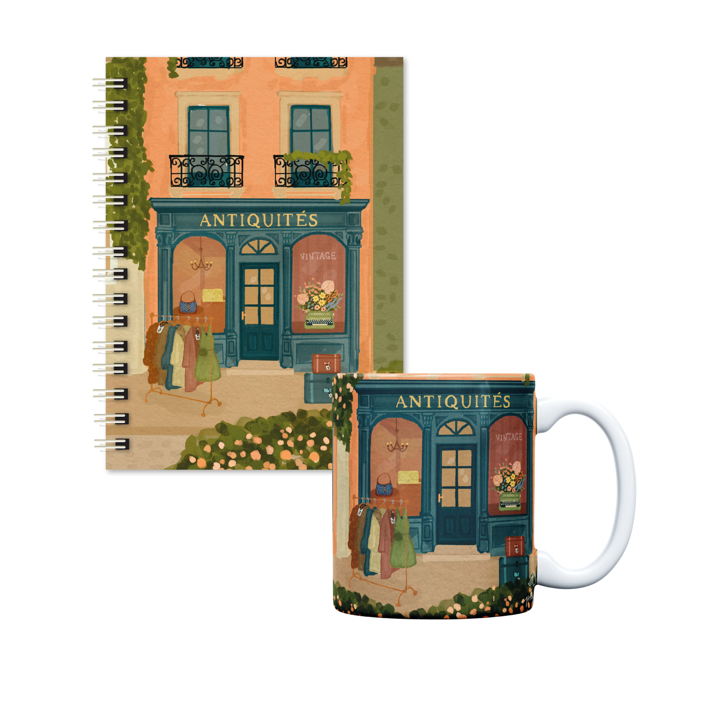 KIT Caderno A5 e caneca | Brechó da RUA XV