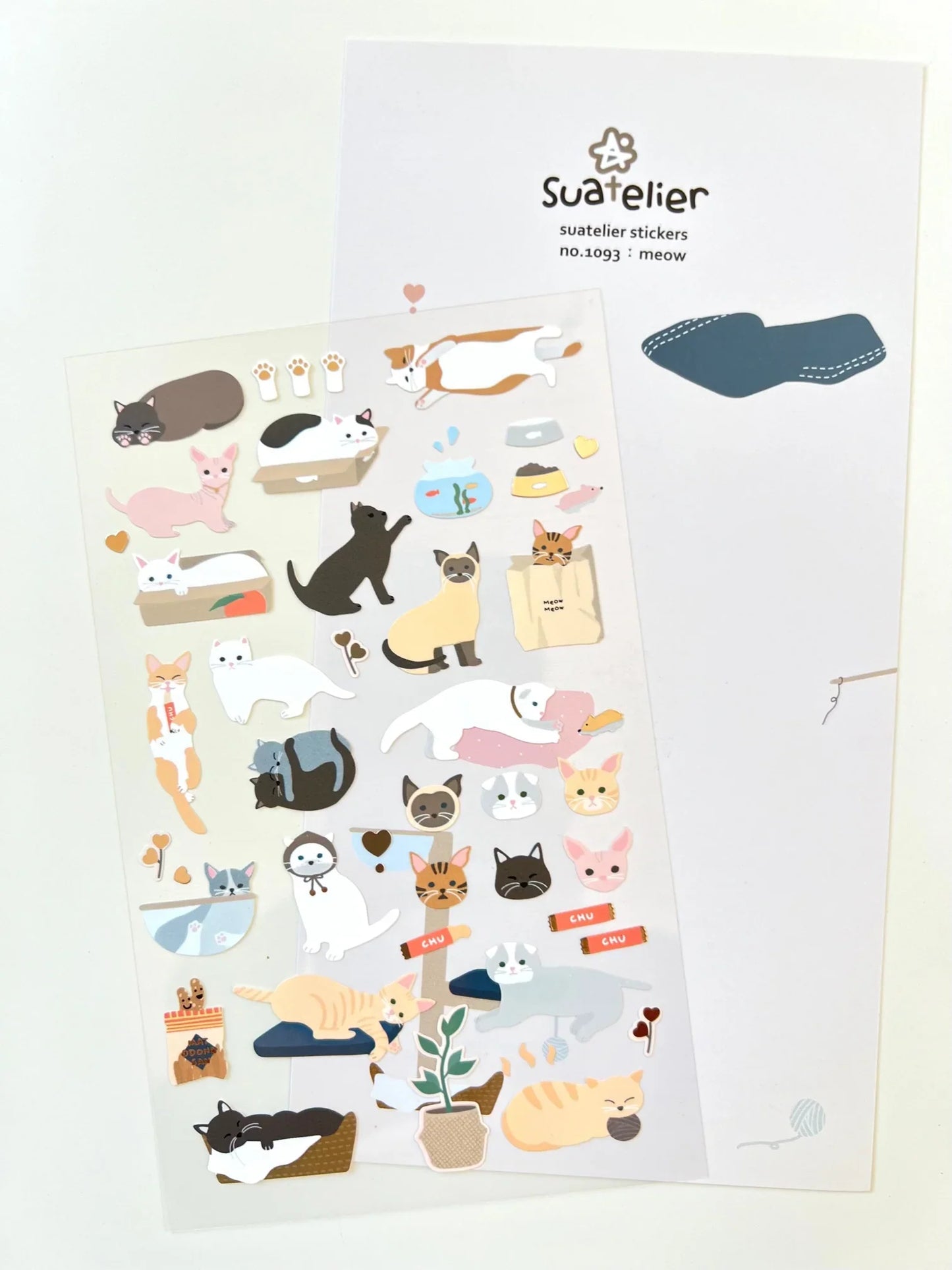Cartela de Adesivos Suatelier | Meow