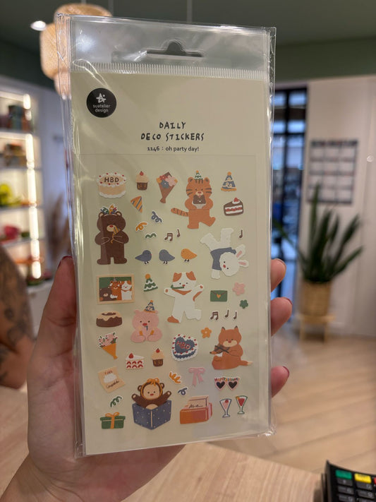 Cartela de Adesivos Suatelier | Oh Party Day