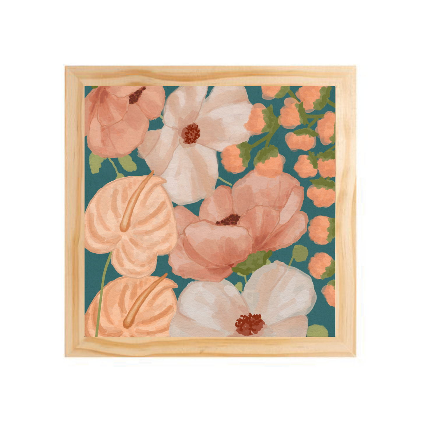 Quadro com moldura Pinus | Bloom Paris