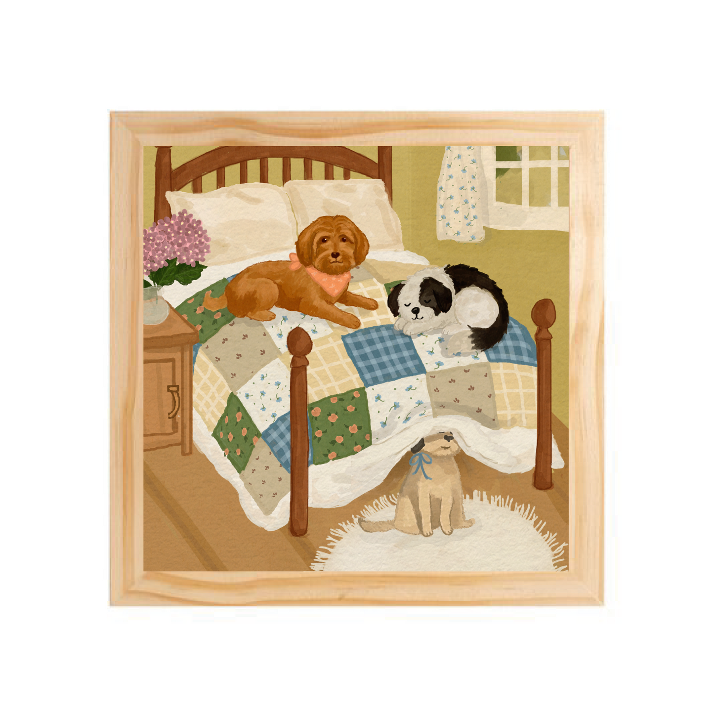 Quadro com moldura Pinus | Bed Mood