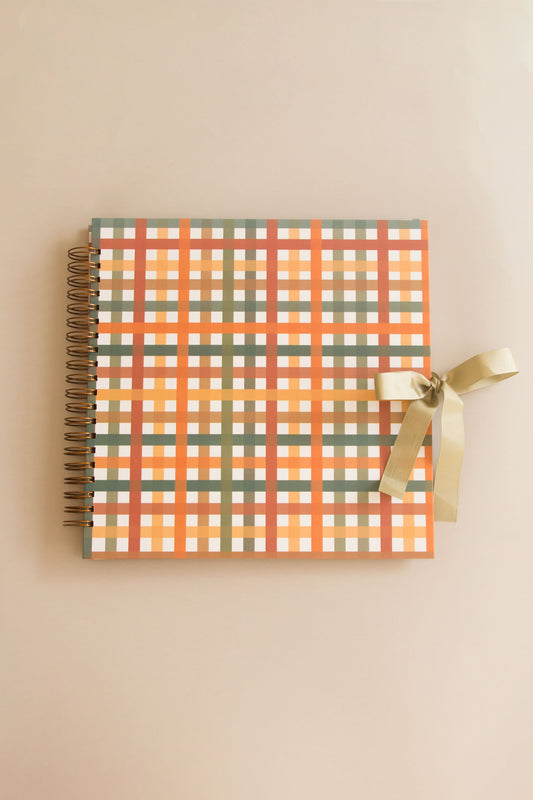 Scrapbook - Álbum de Fotos da Estampa Xadrez Baby