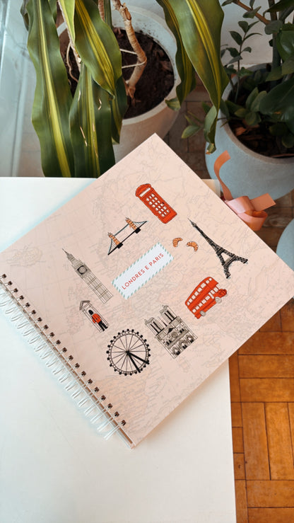 Scrapbook - Álbum de Fotos Londres e Paris