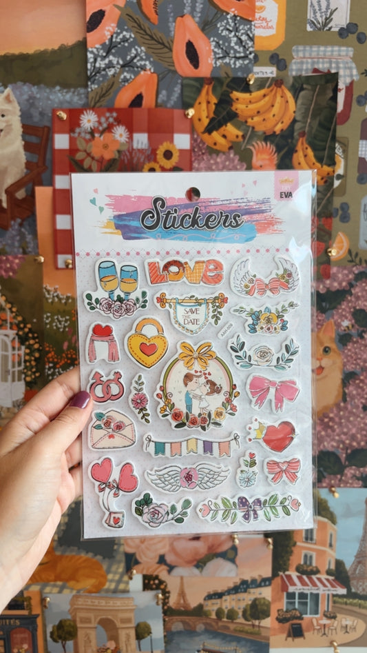 Cartela de Adesivos | Save the Date