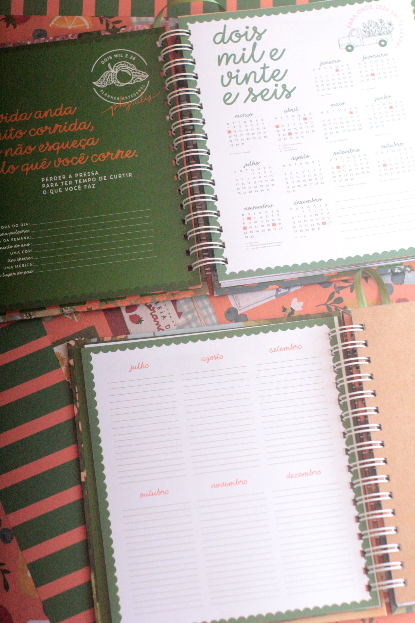 [PRÉ-VENDA] Planner 2026 não-datado | Hortênsias e Ronron