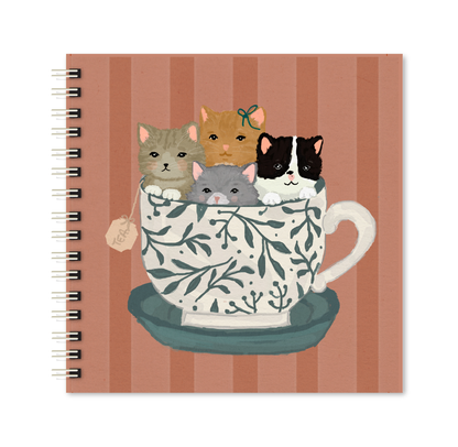 Scrapbook - Álbum de Fotos Chá com Gatinhos