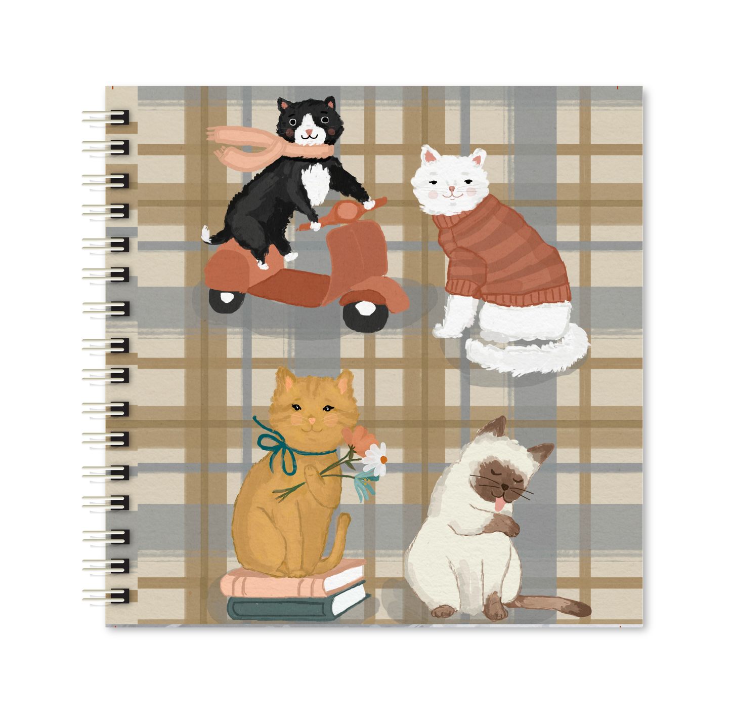 Scrapbook - Álbum de Fotos Xadrezinho de Gato