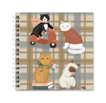 Scrapbook - Álbum de Fotos Xadrezinho de Gato