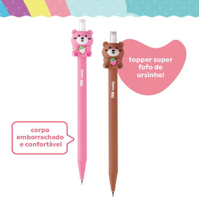 Lapiseira Holic Teddy 0.7 mm TRIS | Marrom