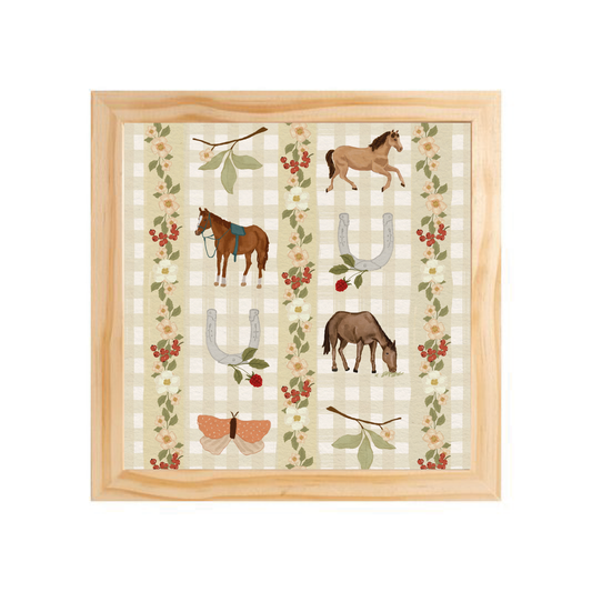 Quadro com moldura Pinus | Charme do Campo