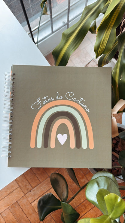 Scrapbook - Álbum de Fotos Arco-Íris Verde