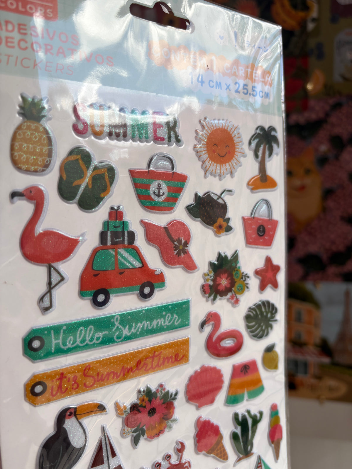 Cartela de Adesivos | Summertime