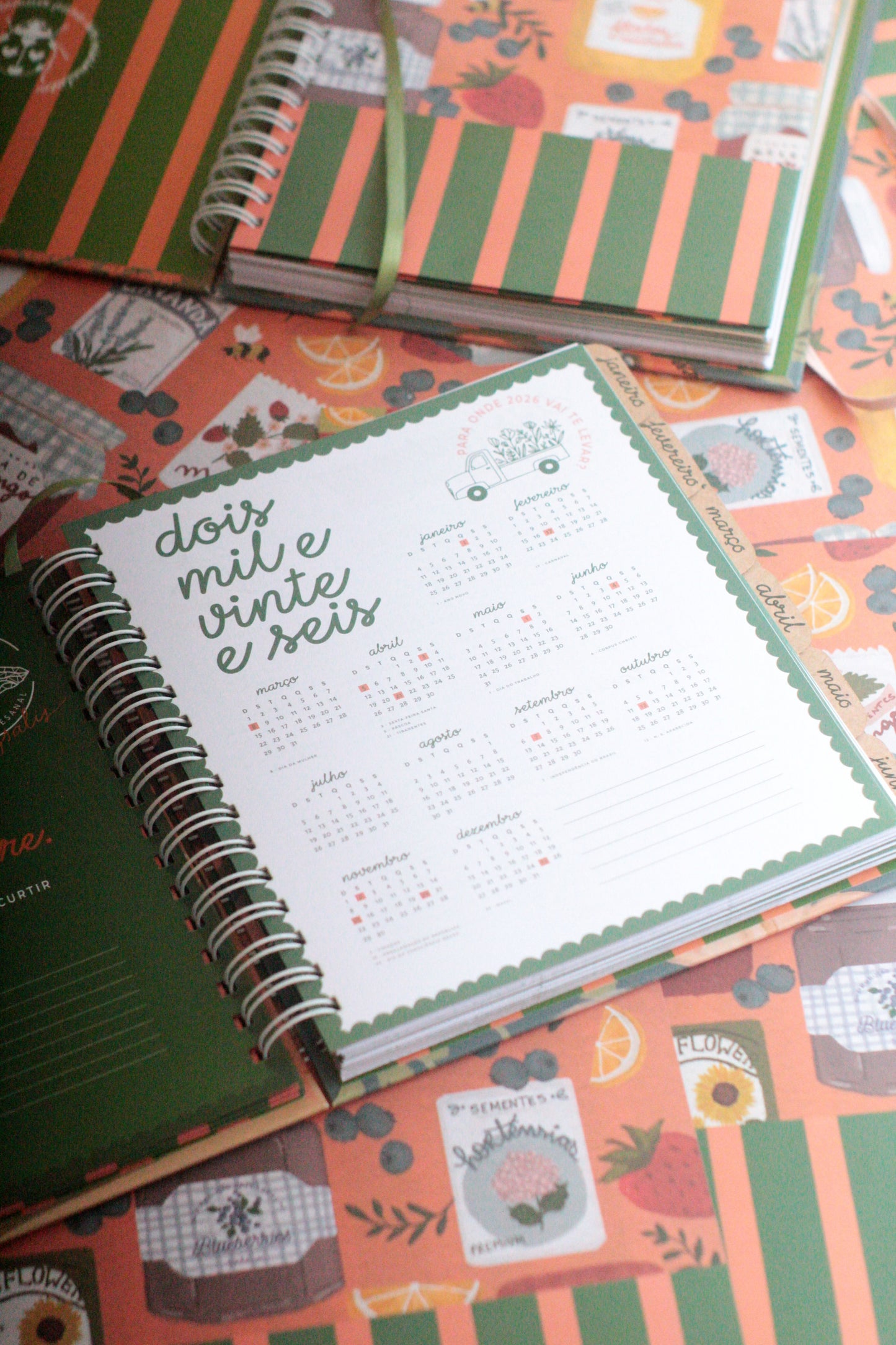 [PRÉ-VENDA] Planner 2026 não-datado | Hortênsias e Ronron
