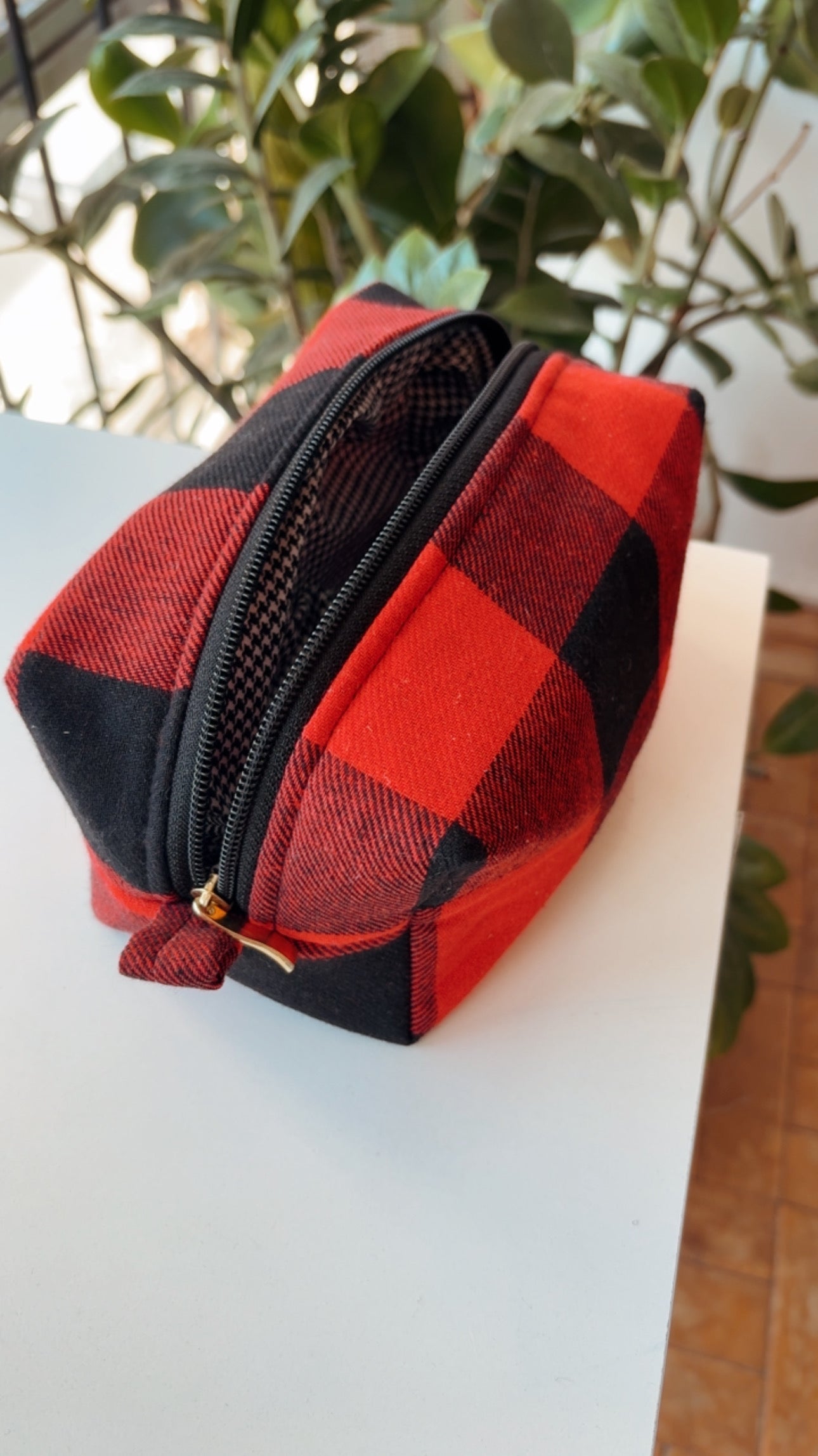 Nécessaire | Xadrez vermelho+preto