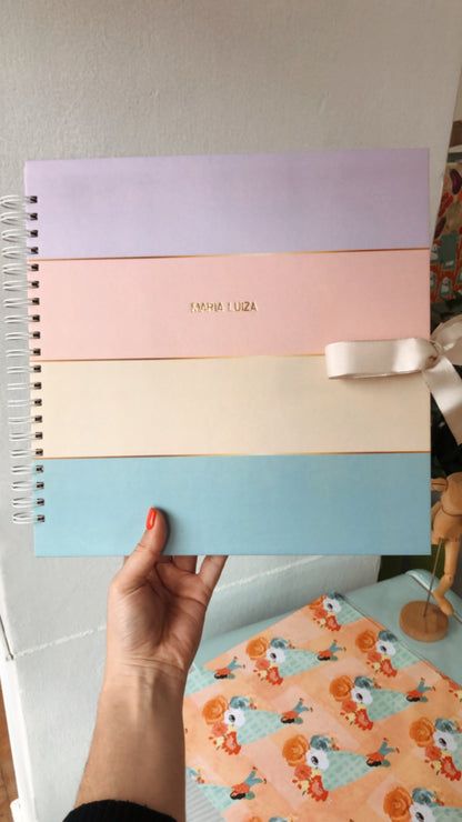 Scrapbook - Álbum de Fotos Listrado Candy Colors