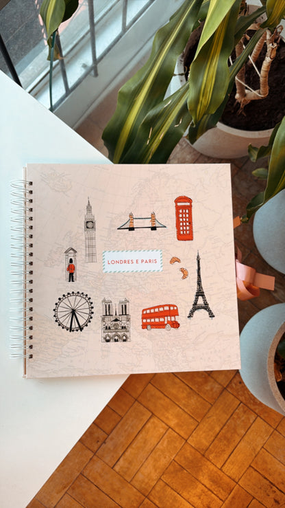 Scrapbook - Álbum de Fotos Londres e Paris