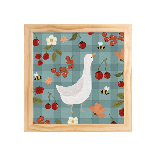 Quadro com moldura Pinus | Passeio dos Gansos 2