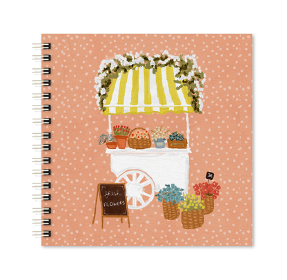 Scrapbook - Álbum de Fotos Carrinho de Flores Itália