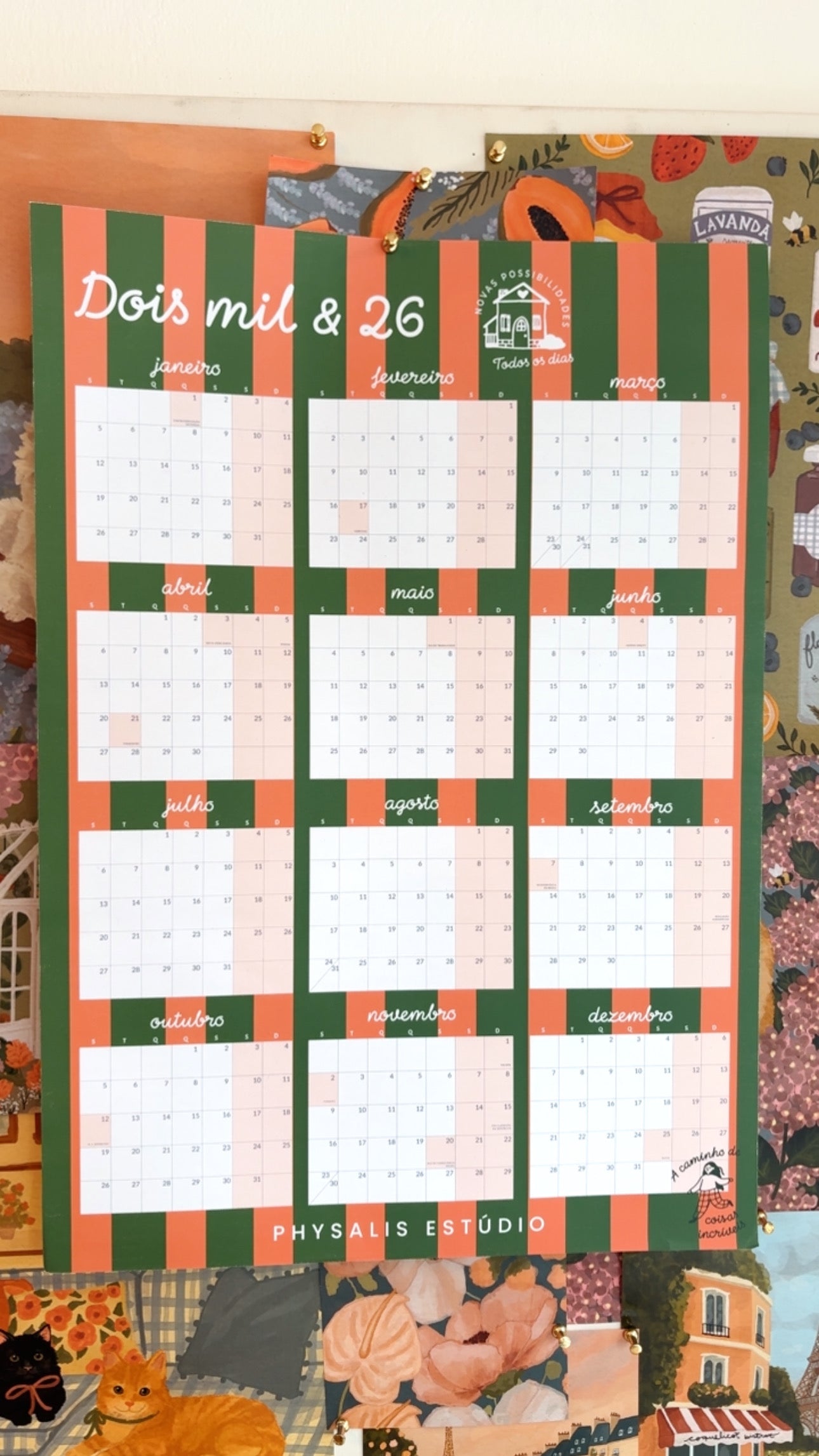 Calendário de Parede | Listrado