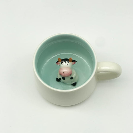 Caneca com Vaca 3D dentro