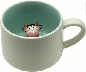 Caneca com Vaca 3D dentro