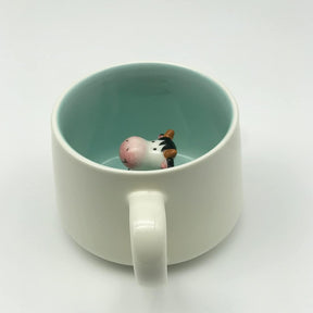 Caneca com Vaca 3D dentro