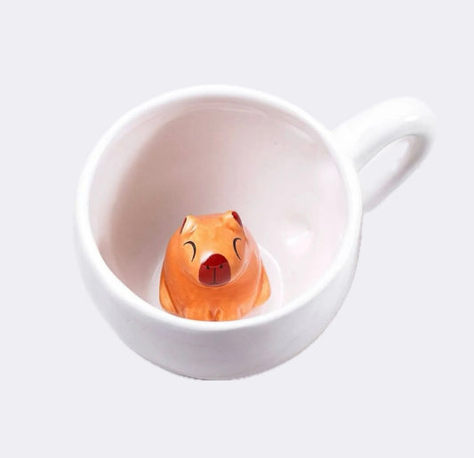 Caneca de Porcelana Capivara Escondida