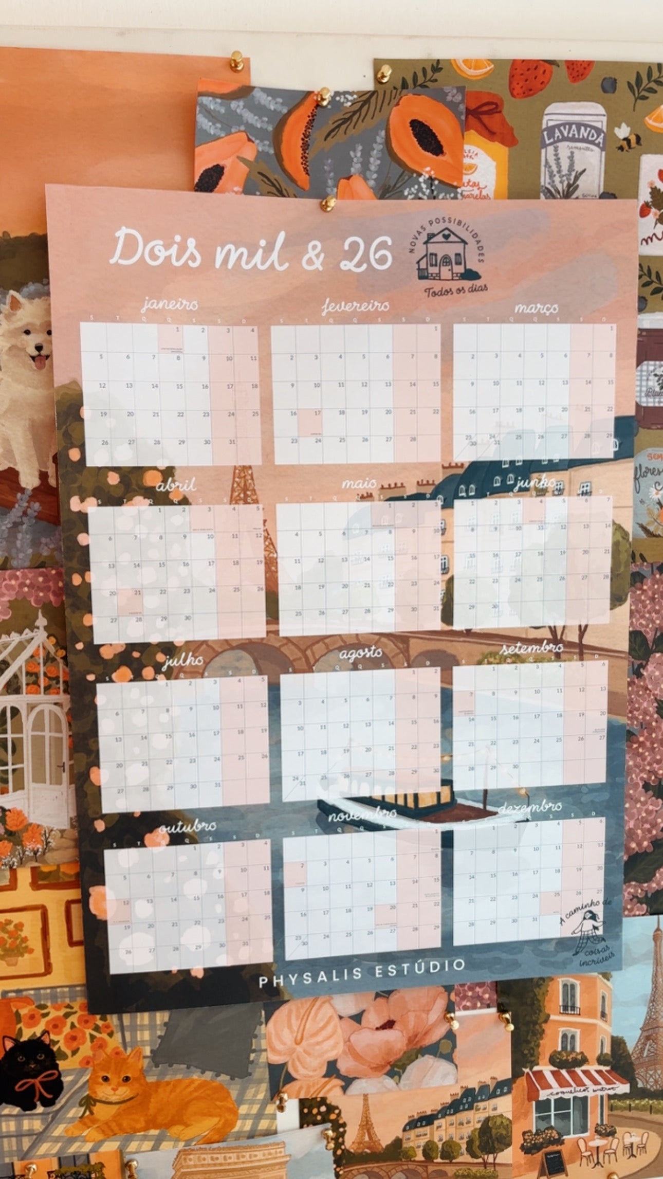 Calendário de Parede | Cartas ao Sena