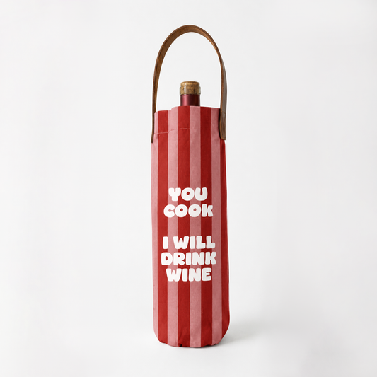 [PRÉ-VENDA] Sacola para Vinho • You cook, I will drink wine