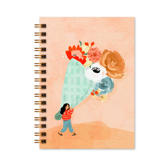 Caderno A5 Buquê Rosa