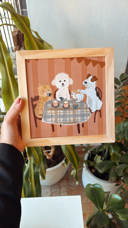 Quadro com moldura Pinus | Hora do Chá