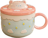 Caneca Grande com Tampa | Gato Rosa