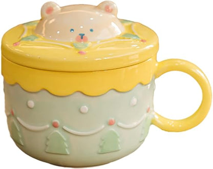 Caneca Grande com Tampa | Urso Amarelo