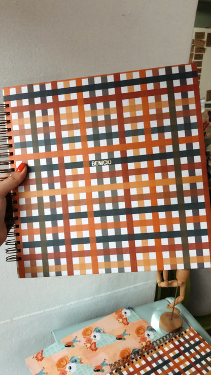 Scrapbook - Álbum de Fotos da Estampa Xadrez Baby