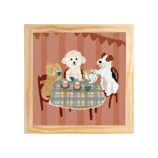 Quadro com moldura Pinus | Hora do Chá