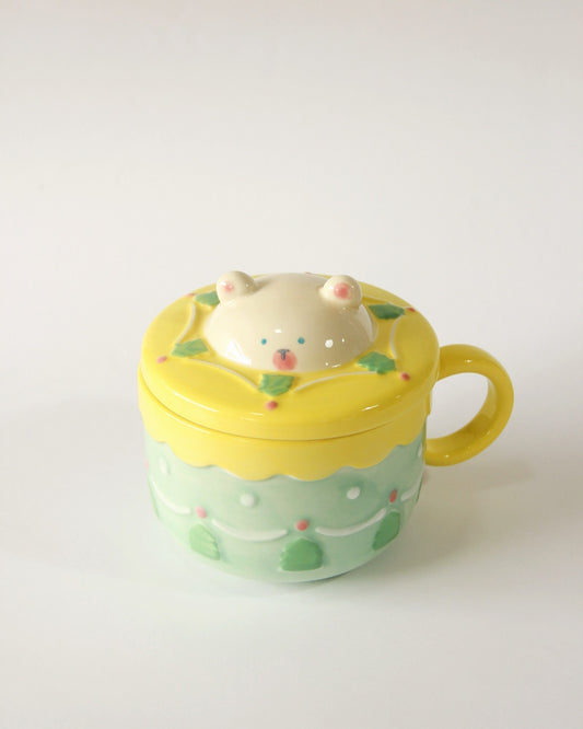 Caneca Grande com Tampa | Urso Amarelo