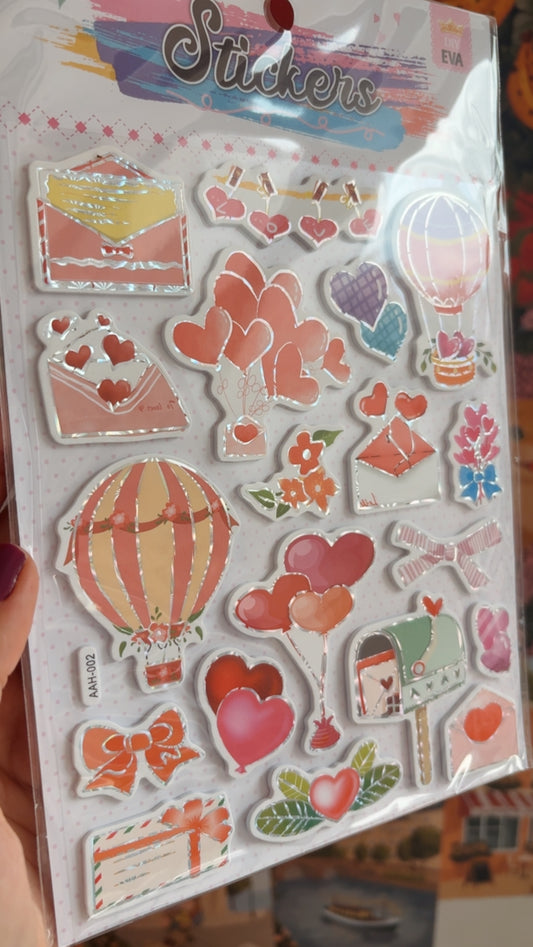 Cartela de Adesivos | Love Mail