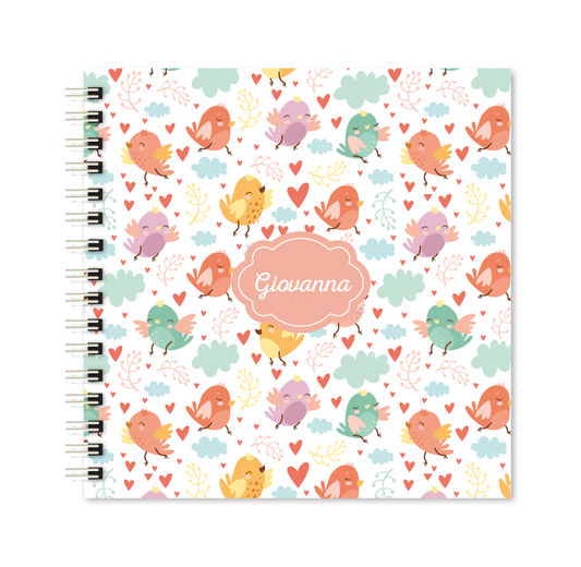 Scrapbook - Álbum de Fotos Passarinhos